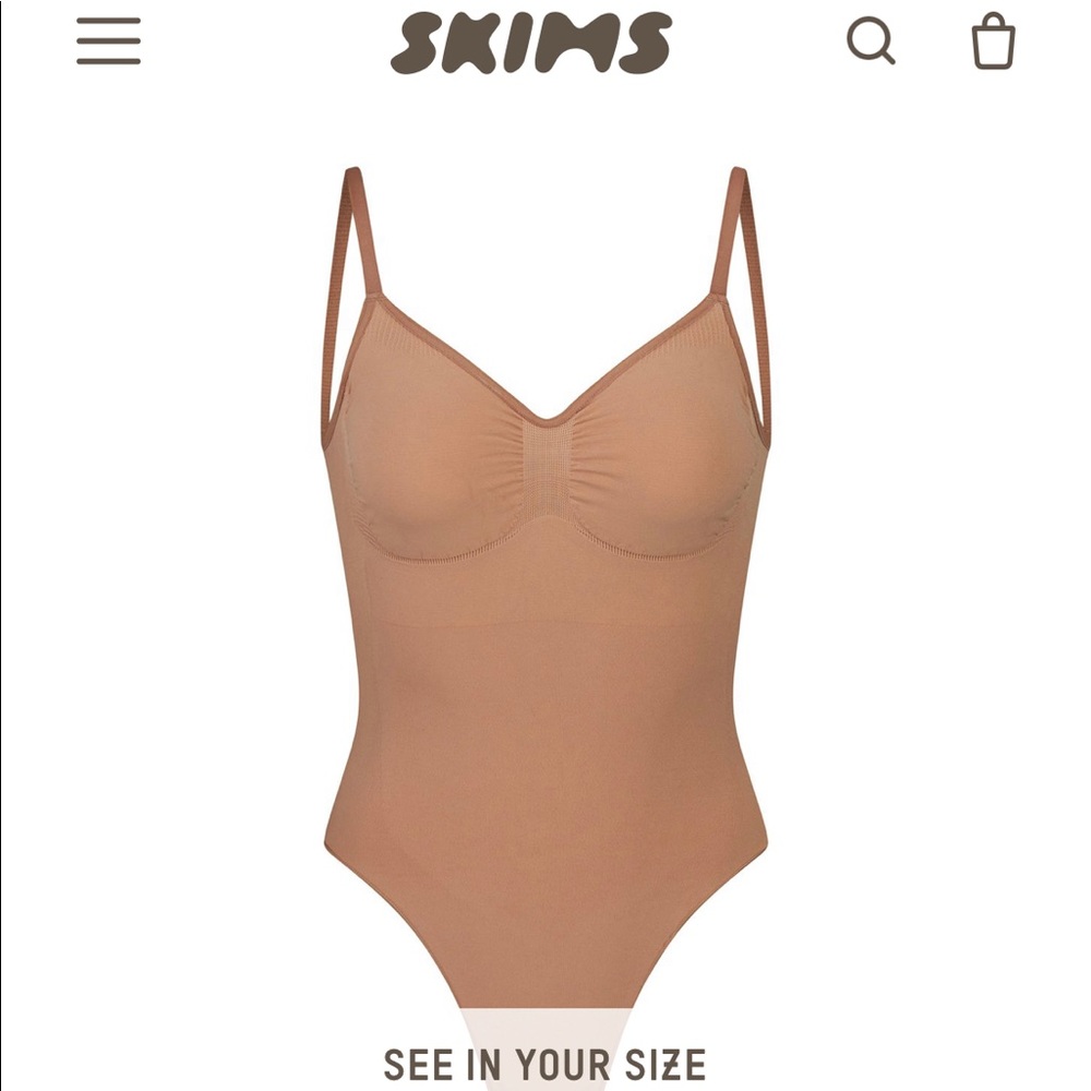 SKIMS Seamless Sculpt backless bodysuit.